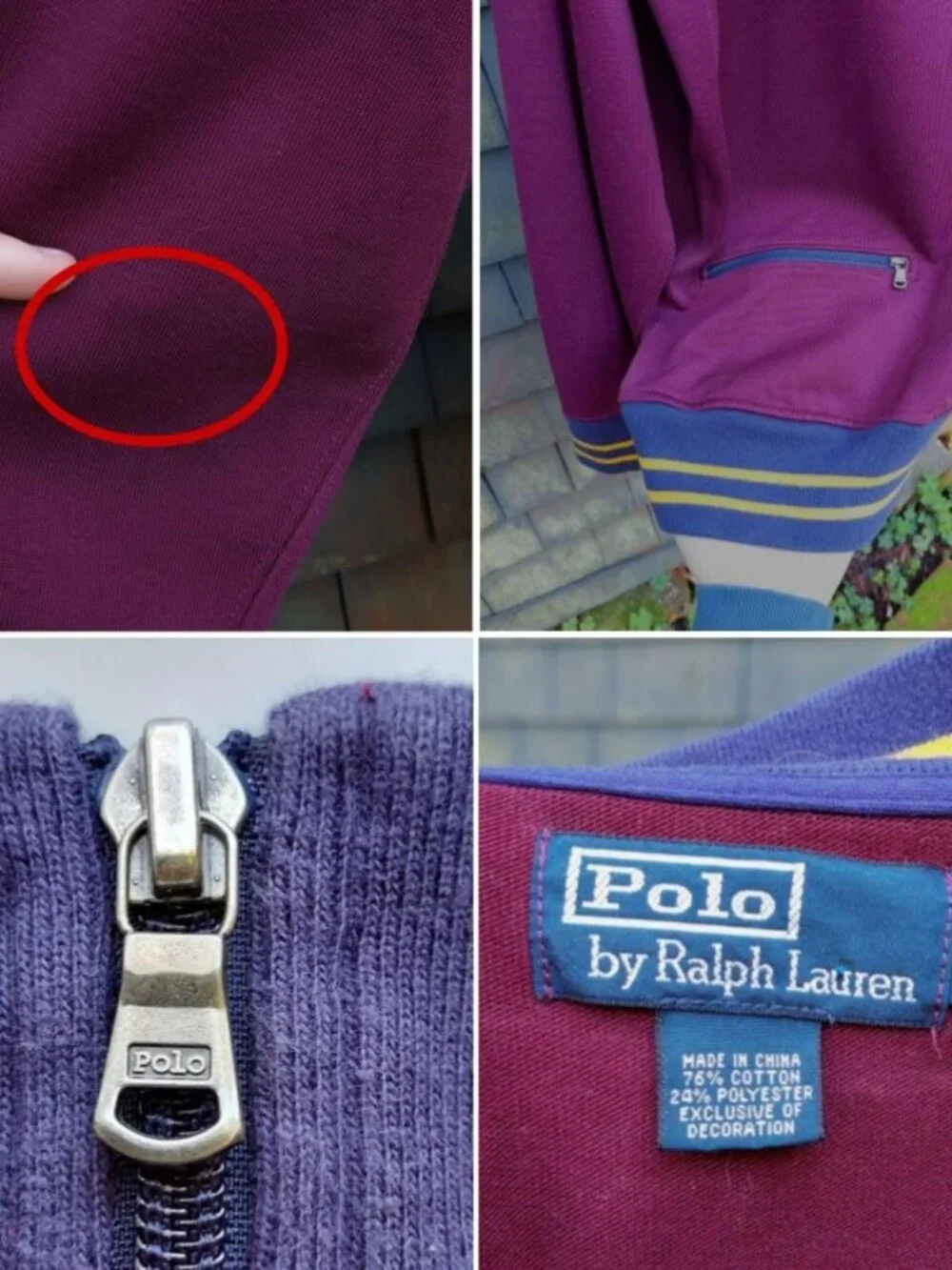 Men's Vintage 90s Polo Ralph Lauren Varsity Arc Spellout Track Jacket. Sz XXL